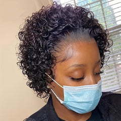 Short Pixie Cut 13x1 Lace Front Human Hair Wig