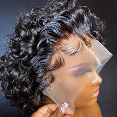 Short Pixie Cut 13x1 Lace Front Human Hair Wig