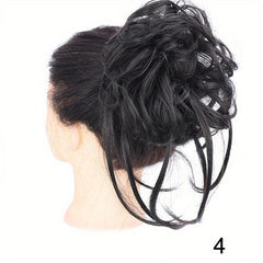 Synthetic Hair Bun Scrunchie Chignon Elastic Hair Extensions