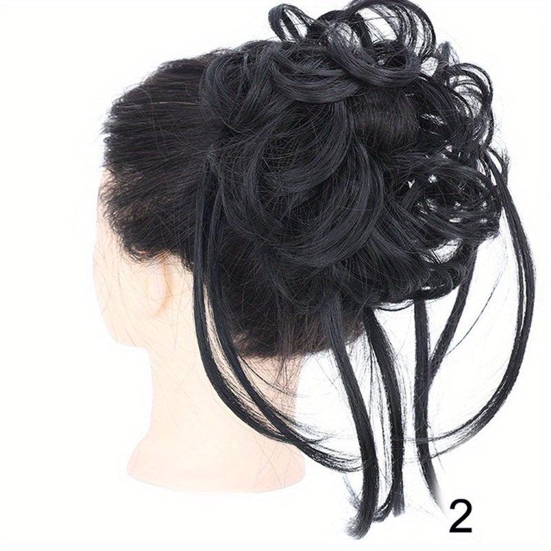 Synthetic Hair Bun Scrunchie Chignon Elastic Hair Extensions