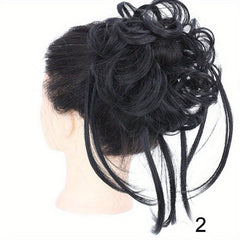 Synthetic Hair Bun Scrunchie Chignon Elastic Hair Extensions