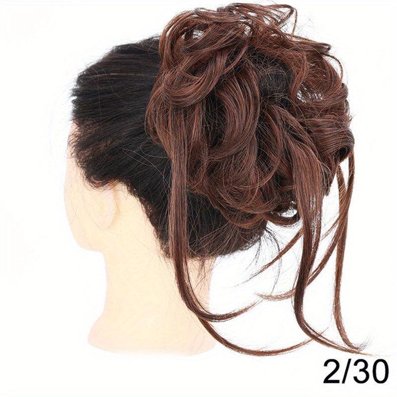 Synthetic Hair Bun Scrunchie Chignon Elastic Hair Extensions