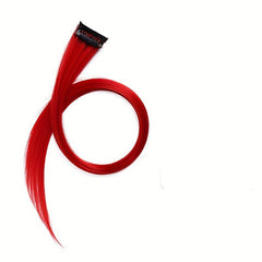 4pcs Colorful Straight Hair Extensions Fashion Daily Party Cosplay