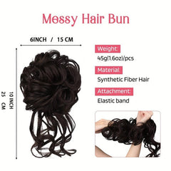 Donut Hair Buns Updo Chignon w/ Elastic Hair Rope for Daily Use