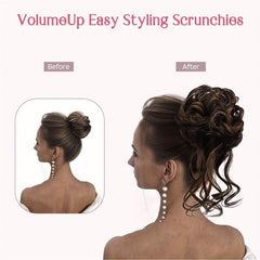 Donut Hair Buns Updo Chignon w/ Elastic Hair Rope for Daily Use
