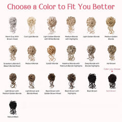 Donut Hair Buns Updo Chignon w/ Elastic Hair Rope for Daily Use