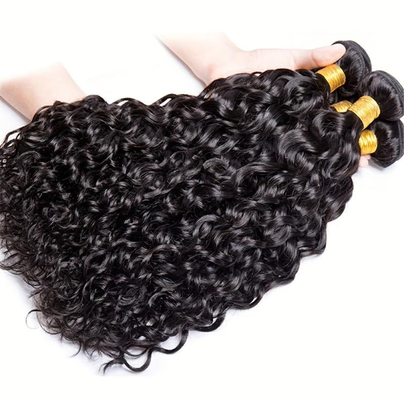 Curly Wavy Human Hair Bundle For Women Natural 32 Inch