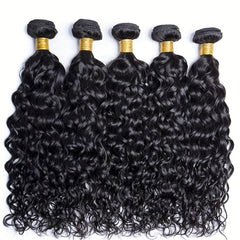 Curly Wavy Human Hair Bundle For Women Natural 32 Inch