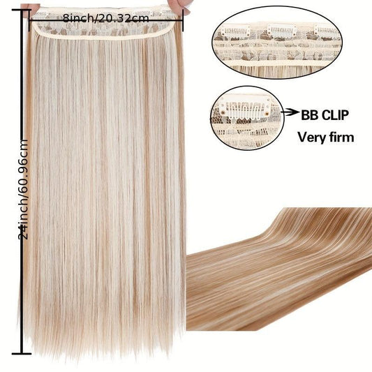 5clips Long Wavy Hair Pieces Synthetic Clip In Hair Extensions