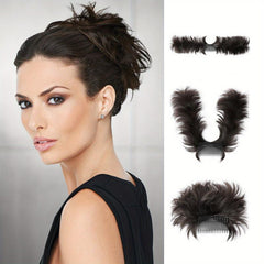 Blonde Messy Bun Hair Piece Side Comb Clip In Hair Bun Hairpiece Synthetic Hair