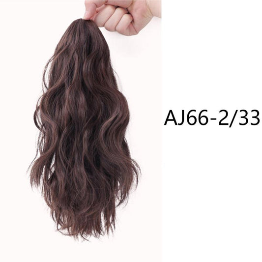 Short Curly Wavy Ponytail Extensions Claw Clip Synthetic Fiber Hair Extensions