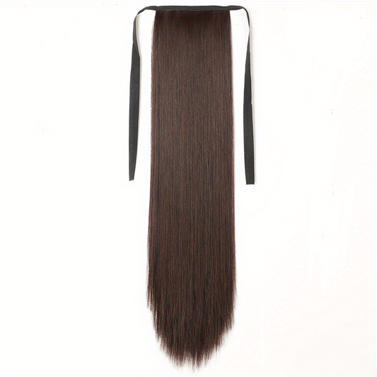 Long Straight Ponytail Extensions Natural Looking Clip In Hair Extensions