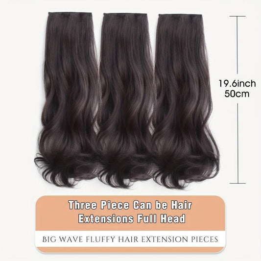 Invisible Hair Extensions Long Wavy Hairpiece 60 96 Cm 1Pc