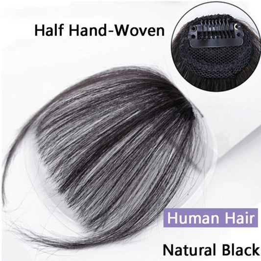 Synthetic Air Bangs Straight Clip In Hair Extensions For Women