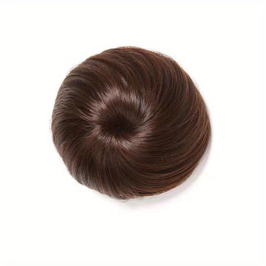 Chignon Donut Hair Bun Updo with Drawstring Clip In Extensions