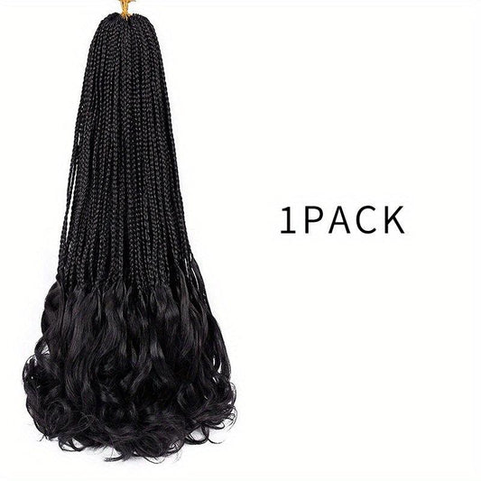 Long Braids Curly Ends Crochet Hair Extensions 35 1pack 8pack