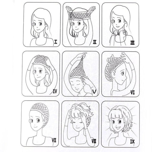 Ladies Lace Double Head Hair Net Cap