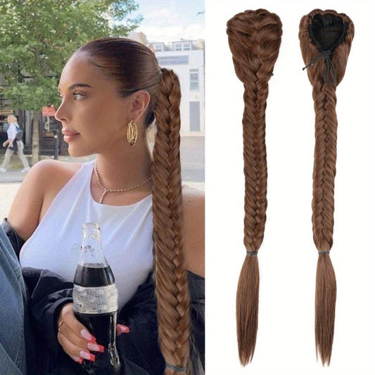 Synthetic Fishtail Braid Ponytail Hair Extensions