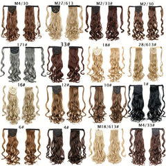 Curly Synthetic Ponytail Hair Extensions Hook Loop Fastener Women Fashionable