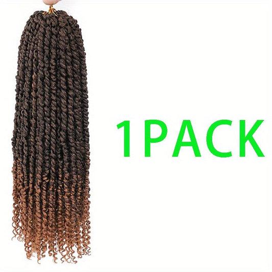 8pk 10in Pre Twisted Passion Twist Hair Extensions Short for Women Ombre Golden