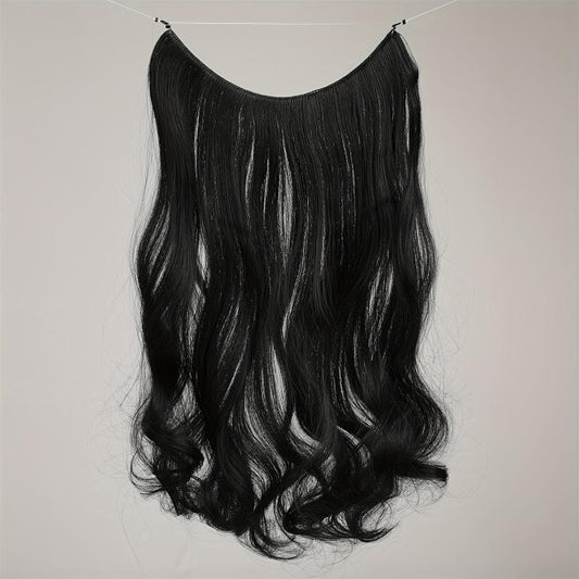 Wavy Hair Pieces Synthetic Extensions for Daily Use