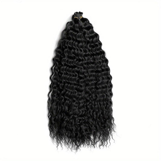 Pink 55 88 Cm Deep Wave Braiding Hair Extensions Synthetic Curly Hair