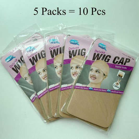 10 Pcs Wig Caps Light Brown Elastic Stretchy Caps for Women