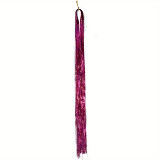 55 88 cm Hair Tinsel Strands Long Straight Hair Extensions Party Highlight Hair