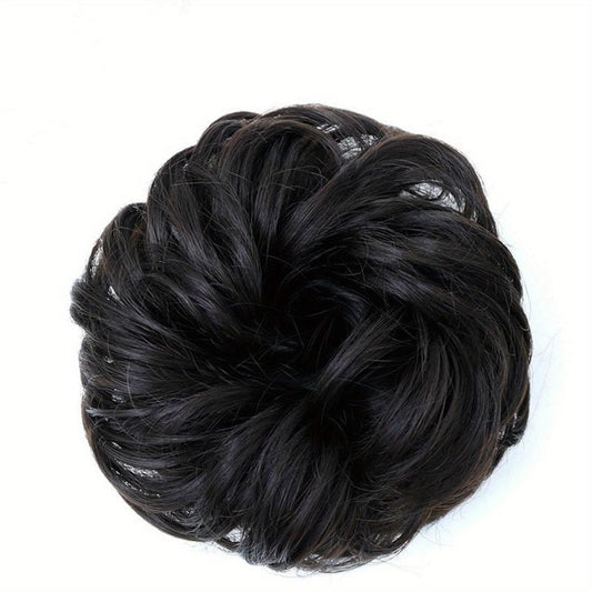 Messy Scrunchie Curly Hair Bun - Bract Accessory