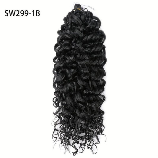 Long Curly Synthetic Crochet Hair Extensions Natural Look