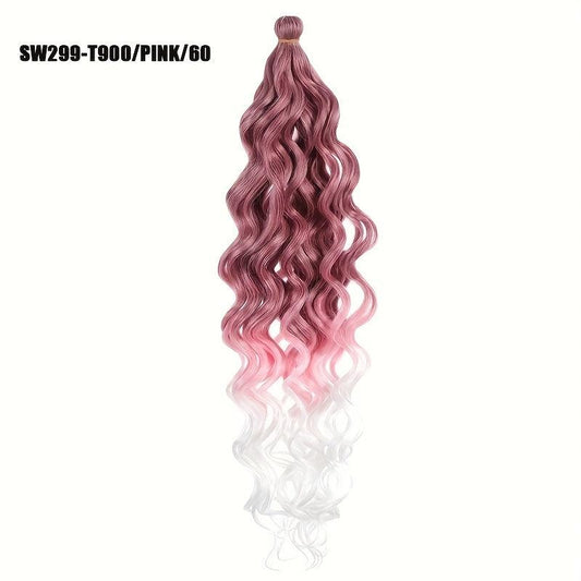 Long Curly Hair Synthetic Crochet Hair Extensions Natural Look