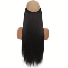 55 88 Cm No Clips Curly Hair Extension Fish Wire Natural Look Hairpiece