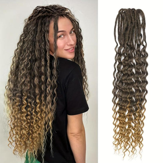 60 96 Cm Blonde Dreadlock Extensions With Curly Ends