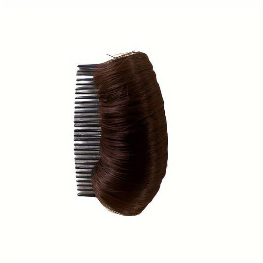 Hair Pad with Comb Synthetic Hair Extensions for Daily Use