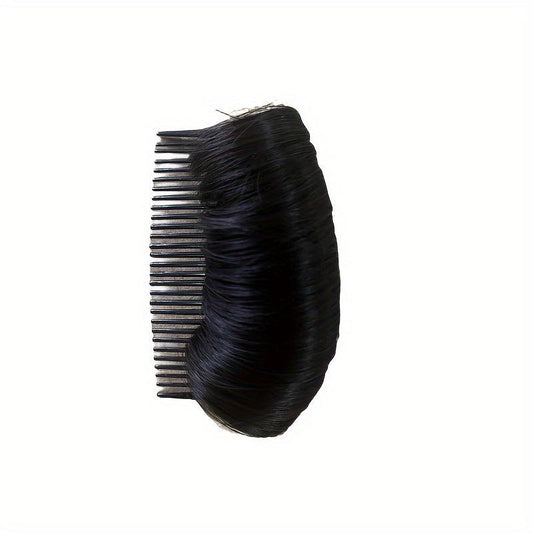 Hair Pad with Comb Synthetic Hair Extensions for Daily Use