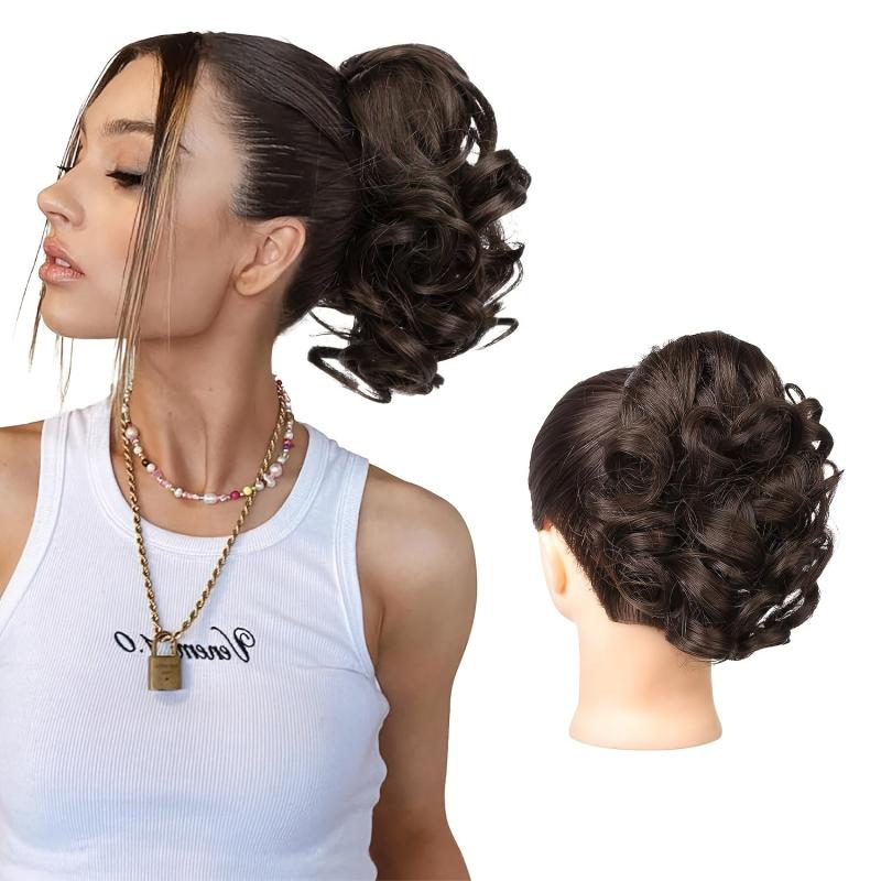 Short Curly Wavy Ponytail Extensions Synthetic Daily Use