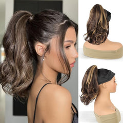 Claw Ponytail Medium Long Curly Wavy Ponytail Extensions