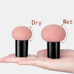 Mushroom Head Shape Puff Sponge w/ Handle for Liquid Creams Powder