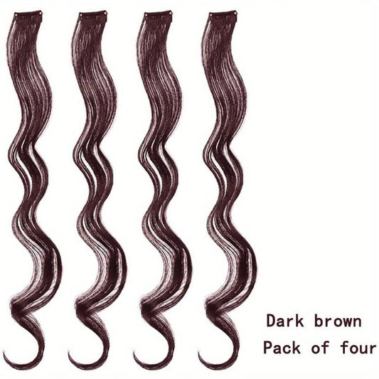 Colorful Curly Wavy Hair Extensions for Party Cosplay Halloween