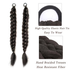 Long Braid Ponytail Extension Synthetic Heat Resistant Hair Extension