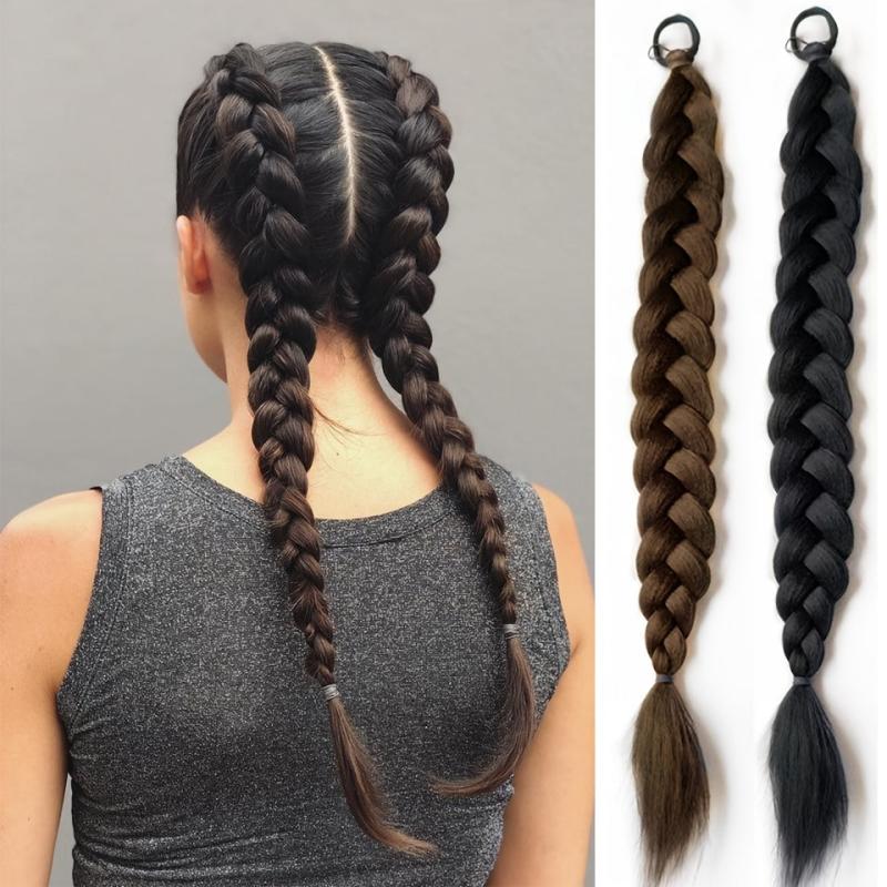 Long Braid Ponytail Extension Synthetic Heat Resistant Hair Extension