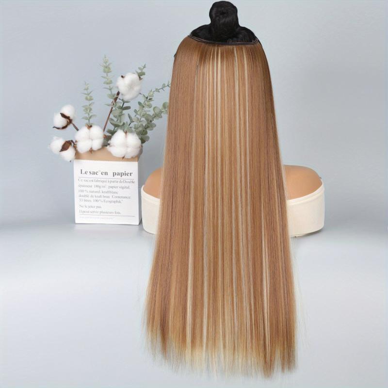 96 cm Straight Hair Extensions Invisible Wire Synthetic Fiber Hair