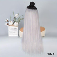 96 cm Straight Hair Extensions Invisible Wire Synthetic Fiber Hair