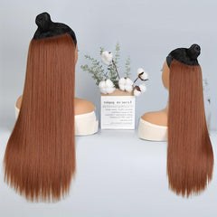 96 cm Straight Hair Extensions Invisible Wire Synthetic Fiber Hair