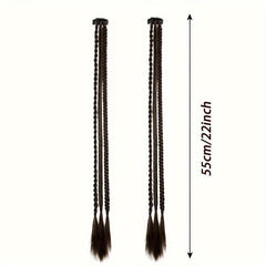 3 Strand Braid Hair Piece Clip In Extensions for Daily Use Party