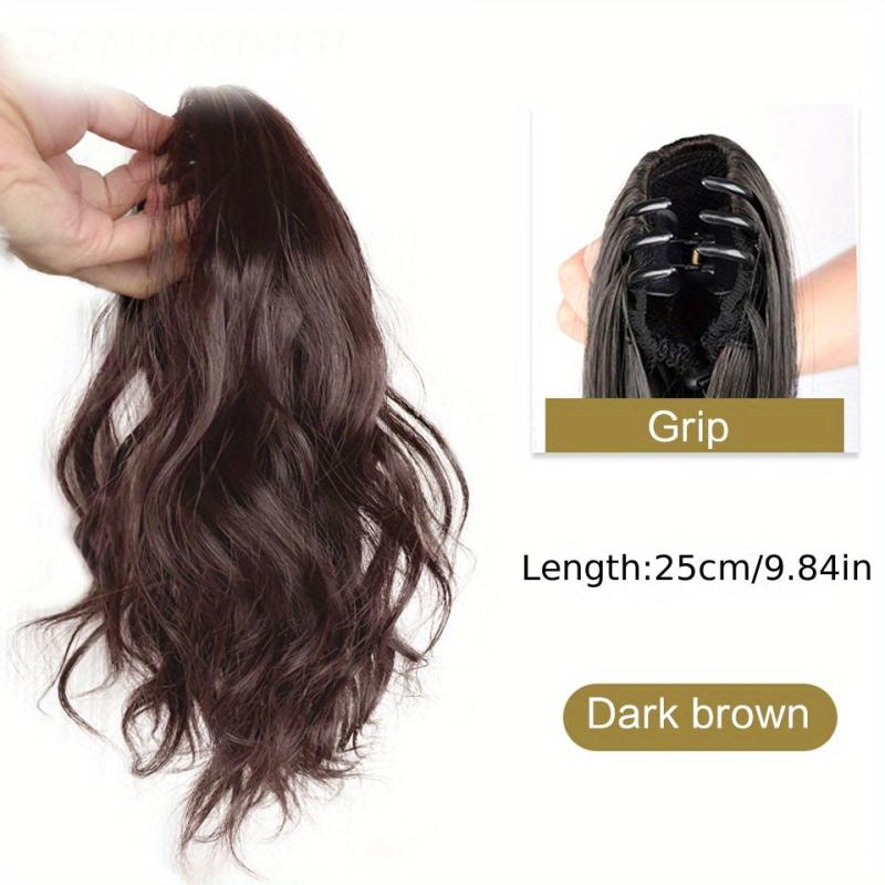 Claw Ponytail Wavy Ponytail Extensions Synthetic Clip In Hair Extensions