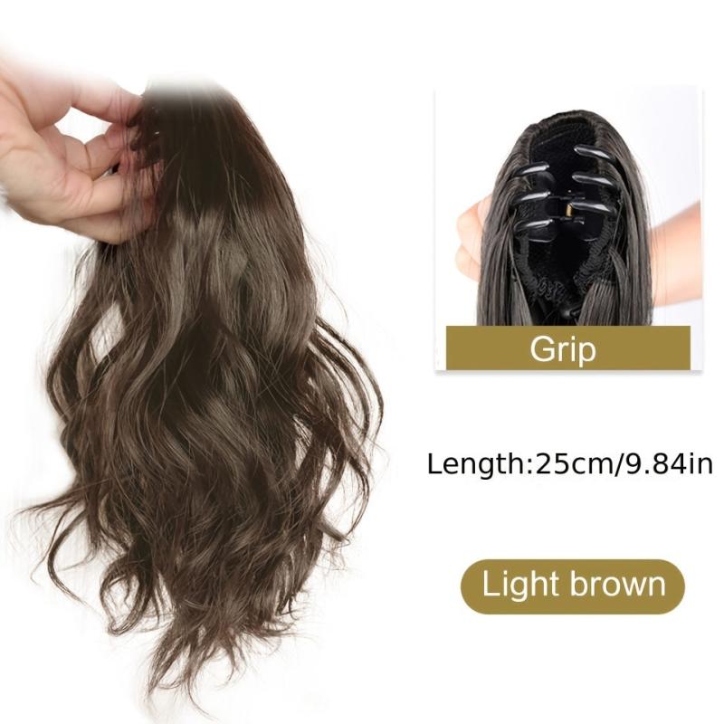 Claw Ponytail Wavy Ponytail Extensions Synthetic Clip In Hair Extensions