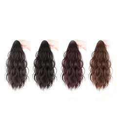 Claw Ponytail Wavy Ponytail Extensions Synthetic Clip In Hair Extensions