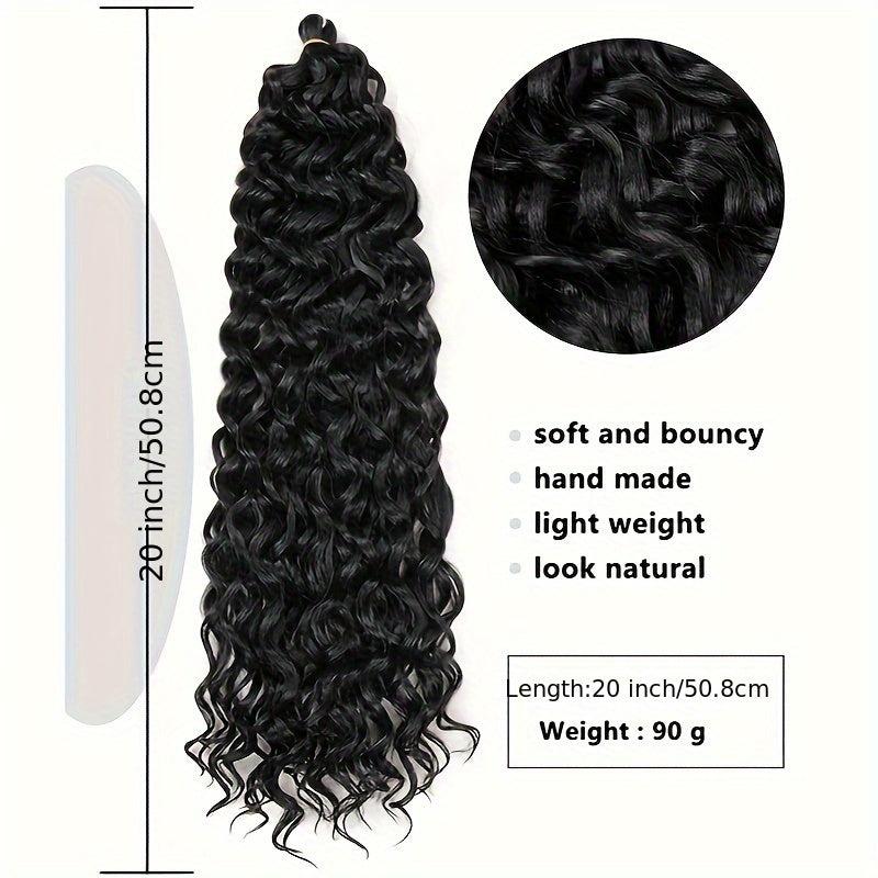 20in Hawaiian Roll Extensions Ponytail Braided Wig Synthetic Crochet Hair
