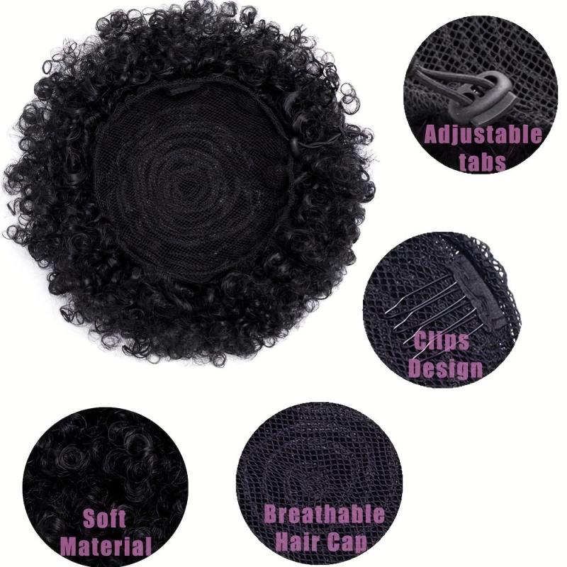 Curly Afro Puff Drawstring Ponytail for Women
